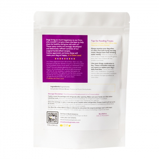Chicken Dog Treats Canada - Chicken Jerky by Chew Love Dog Treats